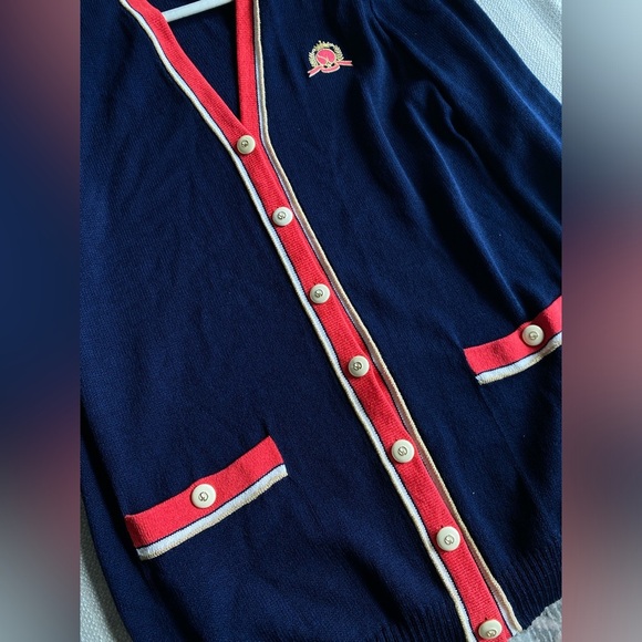 ST. JOHN Jacket Women’s Medium Made in the USA Academia Wool Cardigan Sweater - Picture 8 of 14